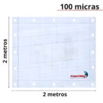Lona Plástica De Polietileno 70g/m² 2x2 Transparente IWLP22TR - 2