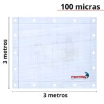 Lona Plástica De Polietileno 70g/m² 3x3 Transparente IWLP33TR - 2