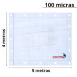 Lona Plástica De Polietileno 70g/m² 5x4 Transparente IWLP54TR - 2