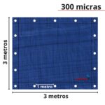 Lona Plástica De Polietileno 170gsm 300 Micras 3x3 Metros Cinza IWLP30033AZ - 2