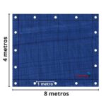 Lona Plástica De Polietileno 70g/m² 4x8 Metros Azul IWLP48 - 2