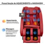 Poltrona 3D Com 5 Tipos De Massagem Vinho IWPM3DVN - 3