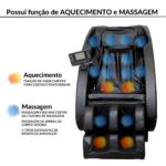 Poltrona 3D Com 5 Tipos De Massagem Preta IWPM3DPT - 3