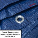 Lona Plástica De Polietileno 70g/m² 4x8 Metros Azul IWLP48 - 4