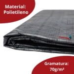 Lona Plástica De Polietileno 70g/m² 4x3 Metros Cinza IWLP43CZ - 6