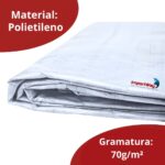 Lona Plástica De Polietileno 70g/m² 2x2 Transparente IWLP22TR - 6