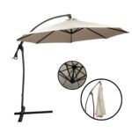 Ombrelone Lateral 3,00M Com Base Branco IWOBLB300BR - 1