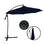 Ombrelone Lateral 3,00M Com Base Azul IWOBLB300AZ - 1