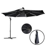 Ombrelone Lateral Com Led 3,00M Preto IWOBLL300PT - 1