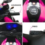 Mini Moto Elétrica 12V Rosa BW300RS - 10