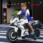 Mini Moto Elétrica Infantil 12V Branco BW301BR - 10