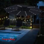 Ombrelone Lateral Com Led 3,00M Preto IWOBLL300PT - 10