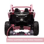 Mini UTV Elétrico Licenciado Can Am Maverick 24V Rosa BW238RS - 10