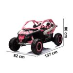 Mini UTV Elétrico Licenciado Can Am Maverick 24V Rosa BW238RS - 2