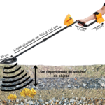 Detector De Metal Profissional Visor LCD Com Bateria, Fone de Ouvido e Pá IWDMLCD002 - 2