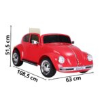 Mini Carro Elétrico Volkswagen Beetle Dune 6V Vermelho BW299VM - 2