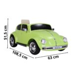 Mini Carro Elétrico Volkswagen Beetle Dune 6V Verde BW299VD - 2