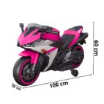 Mini Moto Elétrica 12V Rosa BW300RS - 2