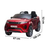 Mini Carro Elétrico Licenciado Land Rover Evoque 12V Vermelho BW304VM - 2