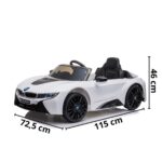 Mini Carro Elétrico Licenciado BMW I8 12V Branco BW293BR - 2