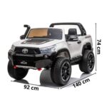 Mini Caminhonete Toyota Hilux 2 Assentos 24V Branco BW294BR - 2