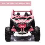 Mini UTV Elétrico Licenciado Can Am Maverick 24V Rosa BW238RS - 3