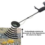 Detector De Metal Até 3,5m Profunidade Com Pilha IWDM003 - 3