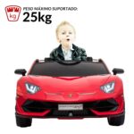 Mini Carro Elétrico Licenciado Lamborghini SVJ 12V Vermelho BW303VM - 3