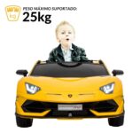 Mini Carro Elétrico Licenciado Lamborghini SVJ 12V Amarelo BW303AM - 3