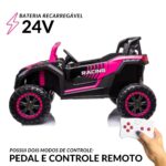 Mini Quadricilo Elétrico 24V 2 Assentos Rosa BW298RS - 4