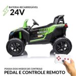 Mini Quadricilo Elétrico 24V 2 Assentos Verde BW298VD - 4