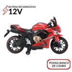 Mini Moto Elétrica Infantil 12V Vermelha BW301VM - 4