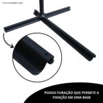 Ombrelone Lateral 3,00M Com Base Preto IWOBLB300PT - 3
