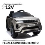 Mini Carro Elétrico Licenciado Land Rover Evoque 12V Prata BW304PR - 4