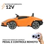 Mini Carro Elétrico Licenciado Lamborghini Centenario 12V Laranja BW305LR - 4