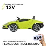 Mini Carro Elétrico Licenciado Lamborghini Centenario 12V Verde BW305VD - 4