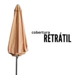 Ombrelone Central 3,00M Com Tela Mosqueteiro IWOBCTM300BG - 3