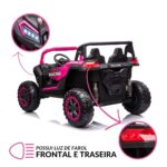 Mini Quadricilo Elétrico 24V 2 Assentos Rosa BW298RS - 5