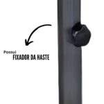 Ombrelone Lateral 3,00M Com Base Azul IWOBLB300AZ - 4