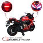 Mini Moto Elétrica Infantil 12V Vermelha BW301VM - 5