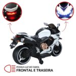 Mini Moto Elétrica Infantil 12V Branco BW301BR - 5