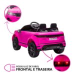 Mini Carro Elétrico Licenciado Land Rover Evoque 12V Rosa BW304RS - 5