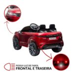 Mini Carro Elétrico Licenciado Land Rover Evoque 12V Vermelho BW304VM - 5