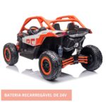 Mini UTV Elétrico Licenciado Can Am Maverick 24V Laranja BW238LR - 6