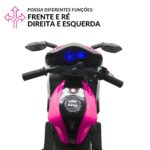 Mini Moto Elétrica 12V Rosa BW300RS - 6