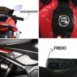 Mini Moto Elétrica Infantil 12V Vermelha BW301VM - 7
