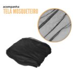 Ombrelone Central 3,00M Com Tela Mosqueteiro IWOBCTM300BG - 6