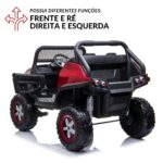 UTV Quadriciclo Elétrico Mercedes Benz Unimog 24V Vermelho BW295VM - 7