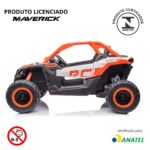 Mini UTV Elétrico Licenciado Can Am Maverick 24V Laranja BW238LR - 8