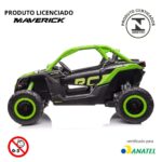 Mini UTV Elétrico Licenciado Can Am Maverick 24V Verde BW238VD - 8
